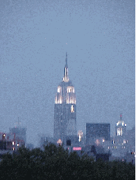 Top right picture you see the Empire State Building in the skyline at sundown.  New York City has some of the most beautiful buildings in the world.  The architectural styles date from the early years to the skyscrapers of today.