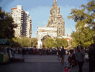 Center right picture you see Washington Square Park.  This is the center and the heart of life in Greenwich Village.  This is where village people walk their dogs as they watch street performers entertain in the center of the park. It's a gathering spot.