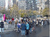 Center right picture you see mourners on the esplanade.  People from all over the world are visiting this area to pay their respects and feel they are a part of the healing process.