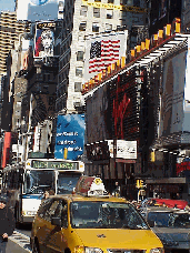 Maybe Broadway Theater and great dining doesn't excite you, (see your doctor immediately).  We can promise you that driving or riding in a cab through Times Square will surely give your heart an aerobic work out. Photo of Broadway top right.