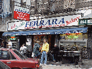 Bottom right picture you see Ferrara Bakery in Little Italy. Be sure and stop by for some treats to take home with you.  If you want to put Santa in a good mood, you could leave out some Italian treats.