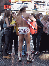 Top right picture you see a cowboy in the middle of Times Square.  He seemed to be doing more posing than playing his guitar.  Matter of fact, we never heard a sound from the guitar.  The cowboy boots he was wearing had tips written on the sides.