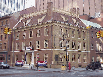 Bottom right you see Fraunces Tavern at 54 Pearl Street.  George Washington was a patron here.  The restaurant reopened to be a part of this historical time. Be a patriotic patron!