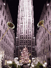 Top right you see Rockefeller Center and the tree all aglow in Christmas lights.  During the Christmas season this is one of the most heavily toured areas of the city.