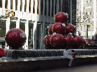 Center right you see the huge Christmas ornaments that are an annual event on Sixth Avenue in Midtown. We wish everyone a wonderful holiday!