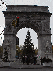 Bottom right picture you see the Christmas tree in Greenwich Village at Washington Square Park.