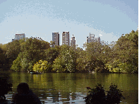 Top right you see a skyline view of the West Side of the city as seen from the Boat House in Central Park.  All through the park you'll find areas where you can see the beautiful old buildings peeping out in the skyline.