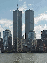 Top right picture you see the World Trade Towers as seen from a Circle Line Cruise before the attacks.  If you look closely you'll see the Woolworth building between the two towers.