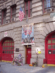 Center right picture you see a picture that was taken of a fire house downtown months after the attack.  Through it all, people suddenly saw the heroes that have been among us all along.