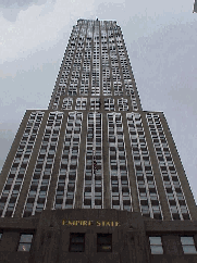 Center right picture you see another shot of the Empire State Building as seen from street level.