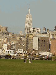 Bottom right picture you see the lawn at Battery Park City and the Empire State Building.  All around the disaster site everything is exactly the same.