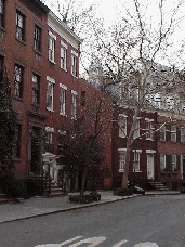 Top right picture you see Grove Street in Greenwich Village.  In the center of the street you see an opening between the houses.  Through this gated opening is the court and the Federal homes we showed you on page one.