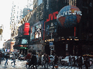 Bottom right you see the signs for JVC in Times Square.  Most every major company has a presence in Times Square.