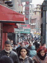 Top right picture you see a busy sidewalk on Canal Street.  On the upper eastern side of Canal there are lots of wonderful jewelry stores.