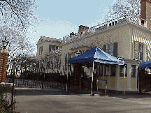 Center right picture you see the entrance to Gracie Mansion. Gracie Mansion has been the official mayoral residence since 1942.  Mayor Mike lives in his Upper East Side home but uses the mansion occasionally.