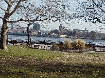 Bottom right picture you see the view of the East Side River from Gracie Mansion and Carl Schurz Park which surrounds the beautiful mansion.