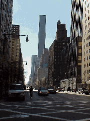 Top right picture you see First Avenue and in the distance you see Trump World Tower.  Trump World Tower is the tallest and most expensive residential building in the world.  The 90th Floor has a combination of four apartments which were $38,000,000.