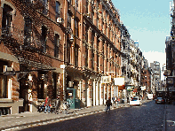 Bottom right picture you see a cobble stone street in Soho.