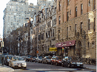 Bottom right picture you see an example of the brownstones off of Columbus Avenue.  Remember this is only a block from Central Park.  Columbus Avenue is lined with expensive stores and restaurants.