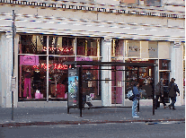 The shopping on Columbus Avenue is some of the best in NYC.  Girls just wanna have fun and shop at designer stores like Betsey Johnson on Columbus Avenue. Photo Betsy Johnson store top right.