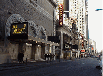 Center right picture you see the Booth Theatre at 222 West 45th Street.  After a Broadway show you and your honey can just walk over to Restaurant Row for a romantic dinner.