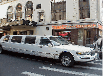 Center right picture you see a limo making it's way past the Celebrity Delicatessen in the Theater District.  Wonder who's in that limo?