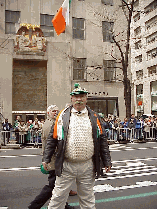 Center right photo you see a marcher in the parade last year. If you can zoom in you'll see he has a green mustache.  Wishing you the luck of the Irish!