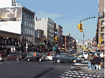 Center right photo you see a distant shot of Canal Street as seen from near the Manhattan Bridge in Chinatown.