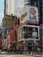 Top right picture you see one of the most exciting features of NYC, that's Times Square. Center right picture you see the Virgin sign and some of the billboards on the corner of Broadway.  Just a walk through this area is razzle dazzle entertainment.