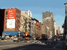 Bottom right picture you see First Avenue on the East Side and some of the older buildings.  These buildings house residential apartments with stores and restaurants on the street level.