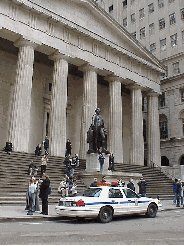 Top right picture you see Federal Hall National Memorial at 26 Wall Street.  Federal Hall once served as the nations first capitol.  It was built in 1702. Federal Hall was reconstructed in 1789 under the supervision of Pierre Charles L'Enfant.