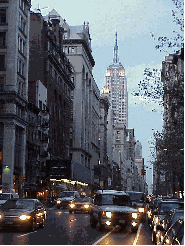 Top right picture you see the Empire State Building at dusk.  You'll want to take a trip to the top for panoramic views of the Big Apple.  Be sure and save some time, you'll have to wait in lines, but it's worth it.