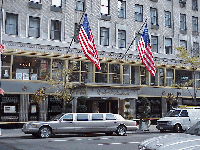 Center right picture you see the entrance to the Carlyle Hotel at 35 East 76th Street between Park and Madison Avenue.  This is one of the most luxurious hotels in New York City.  The Caf Carlyle is a cozy cabaret where you'll see famous guests.