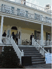 Top right photo you see Gracie Mansion with members of the NYC press on the porch.  The Mayor's home, Gracie Mansion overlooks the Harlem and the East River.