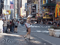 There's something for everyone here.  Bottom right picture you see the Naked Cowboy on Broadway.  This guy plays his guitar in the middle of Times Square wearing only his Hanes, a cowboy hat, and boots.  His boots are made for more than walking too.