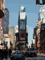 Top right picture you see a street level shot of Broadway in Times Square.  On any given day it's just unbelievable some of the sights you'll see as you walk the sidewalks.