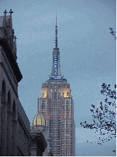  Top right picture you see the Empire State Building at dusk.  The lights on this awesome landmark change colors in celebration of holidays.