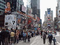 Center right picture you see people lined up to purchase discount (up to 50% off) tickets to a Broadway play.  The TDF ticket sales are open in Times Square Mon - Sat from 3 - 8 PM, Wed, Sat 10 AM to 2 PM.  More on the other locations next page.