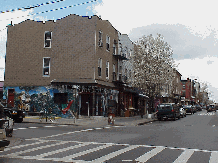 Bottom right picture you see Bedford Avenue in Williamsburg.  Bedford Avenue is lined with little shops, bakeries, and restaurants.  You'll find lots of stores selling old items that you might find at flea markets.  It's an especially good area.