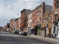 Center right picture you see a typical street in Williamsburg.