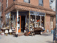 Bottom right picture was taken on Bedford Avenue which is more or less the main drag or the scene.  Here you see a really old pharmacy that is now a store selling antiques and collectibles of every description.