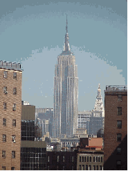 Top right picture you see the Empire State Building as seen from the Brooklyn Bridge.