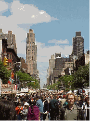 Top right picture was taken at the Ninth Avenue Street Festival.  This giant street fair stretched as far as the eye could see in both directions.  What a neighborhood block party!