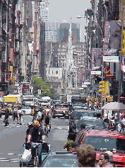 Top right picture you see Broadway  with Grace Church in the far distance.  When we say New Yorkers are polite, we have to put a disclaimer on heavy traffic situations.  You will hear horns and you might hear an occasional four letter word fly by.