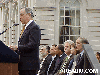 Center right photo you see another great New Yorker, the Mayor Mike Bloomberg.  Behind him you see Governor George Pataki, former President Bill Clinton and to the far left director Francis Ford Coppola.