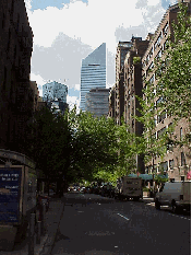 Top right photo you see a very famous New York City skyscraper, the Citicorp Building as seen from East 53rd Street.