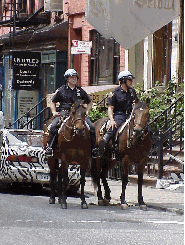 Top right photo you see the NYPD enjoying a nice day on horseback in Soho.