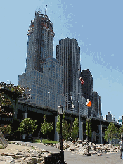 Top right picture you see Trump Place as seen from the esplanade along the Hudson River. If you want to live in luxury with great views of the water, this would be the place.