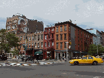 Center right picture you see Houston Street in Greenwich Village. Once you cross this street to the south you are in Soho.  The neighborhoods of NYC are all different and they all have their own unique attractions.