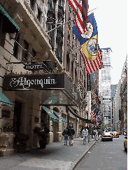 Many famous writers frequented the Algonquin Hotel including Dorothy Parker, Robert Sherwood and Robert Benchley.  You'll see many of the original decorations that have survived to this day.